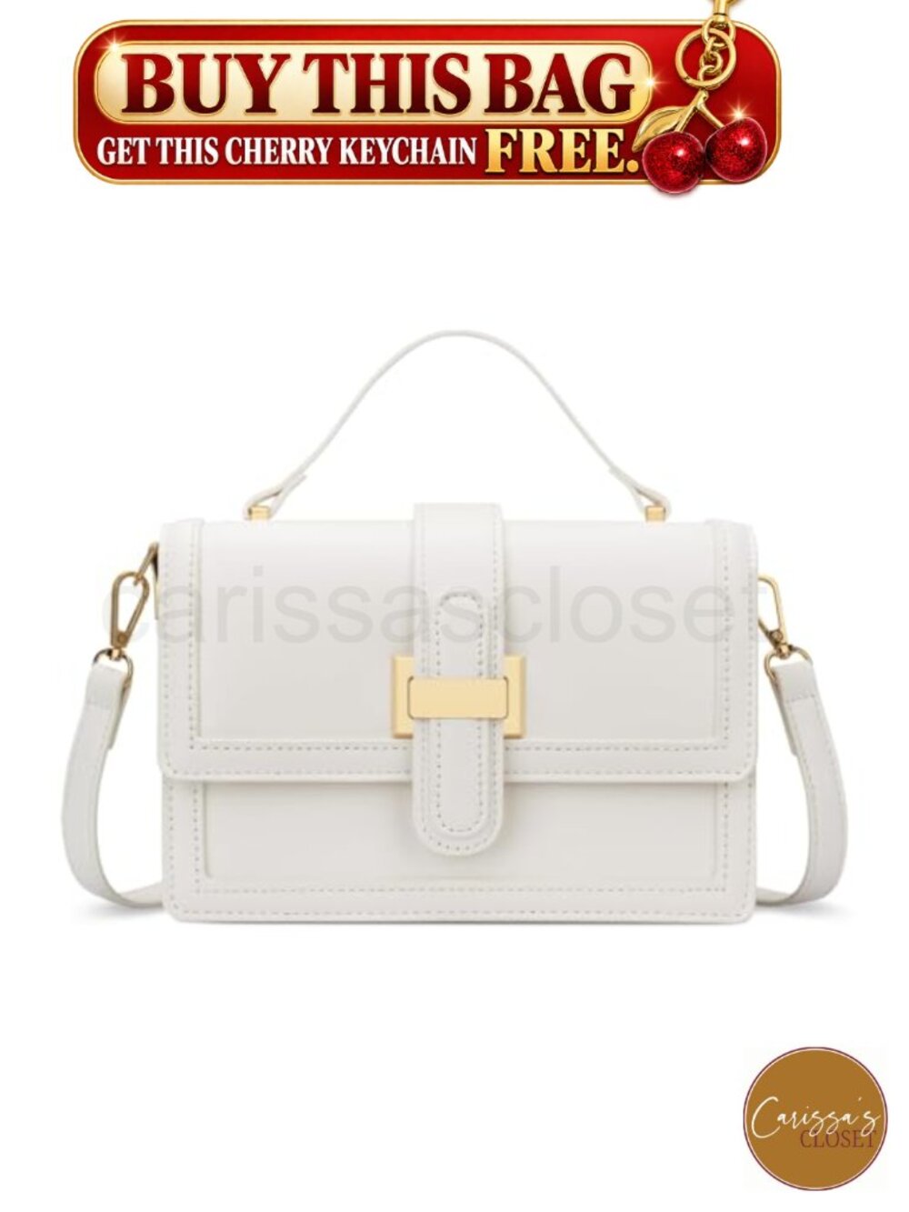 ✨KKXIU PU Leather Crossbody Bag Small Designer Top Handle Satchel Purse